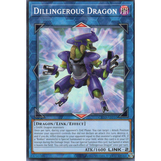 [ Bài Yugioh Chính Hãng ] CR10-AE010 Dillingerous Dragon - Common