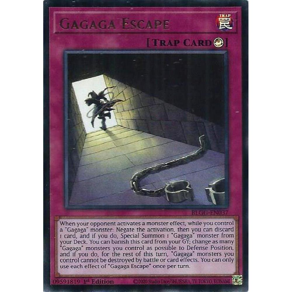 [ Bài Yugioh Chính Hãng ] Gagaga Escape - BLGG-EN037 - Ultra Rare