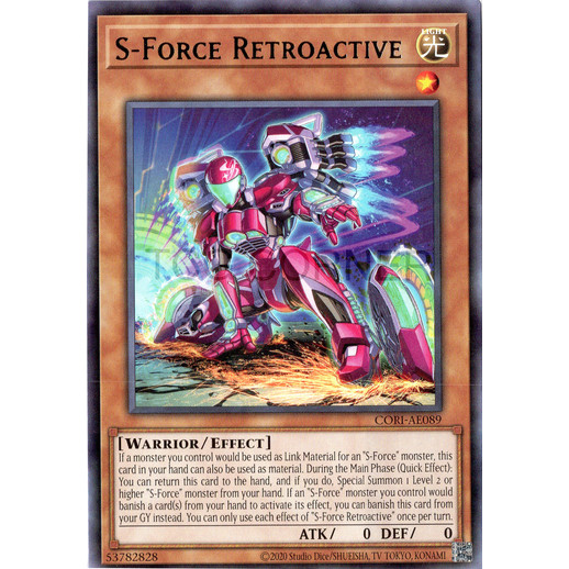 [ Bài Yugioh Chính Hãng ] CORI-AE089 S-Force Retroactive - Rare