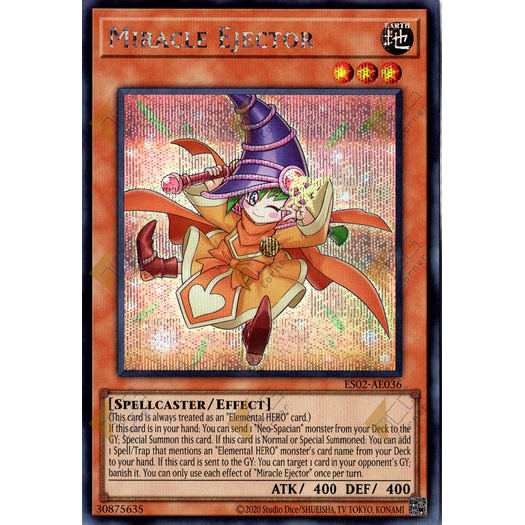 [ Bài Yugioh Chính Hãng ] ES02-AE036 Miracle Ejector - Secret Rare