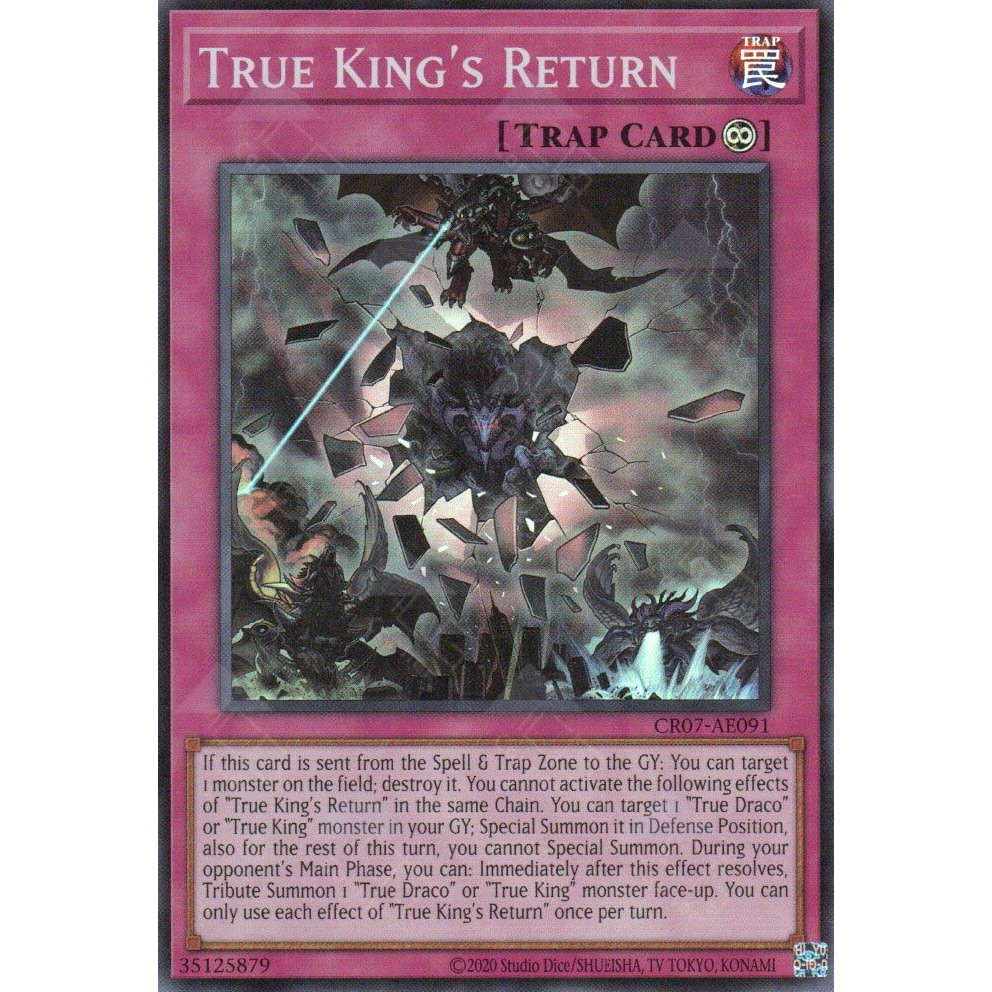 [ Bài Yugioh Chính Hãng ] CR07-AE091 True King's Return (SR)