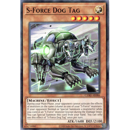 [ Bài Yugioh Chính Hãng ] CORI-AE086 S-Force Dog Tag - Common