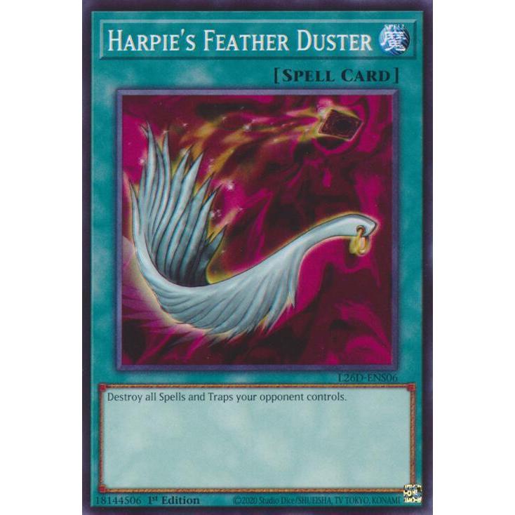 [ Bài Yugioh Chính Hãng ] Harpie's Feather Duster - L26D-ENS06 - Common