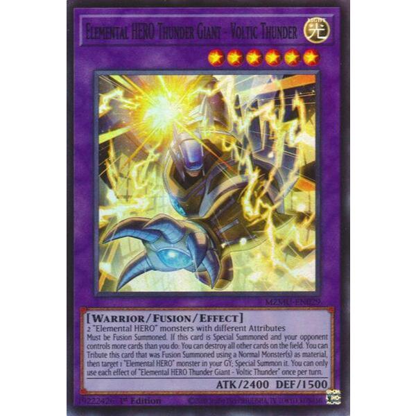 [ Bài Yugioh Chính Hãng ] Elemental HERO Thunder Giant - MZMU-EN029 - Super Rare 1st Edition