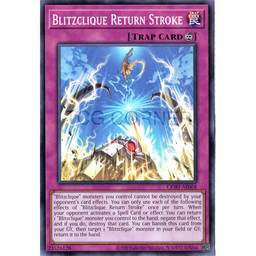 [ Bài Yugioh Chính Hãng ] CORI-AE068 Blitzclique Return Stroke - Common