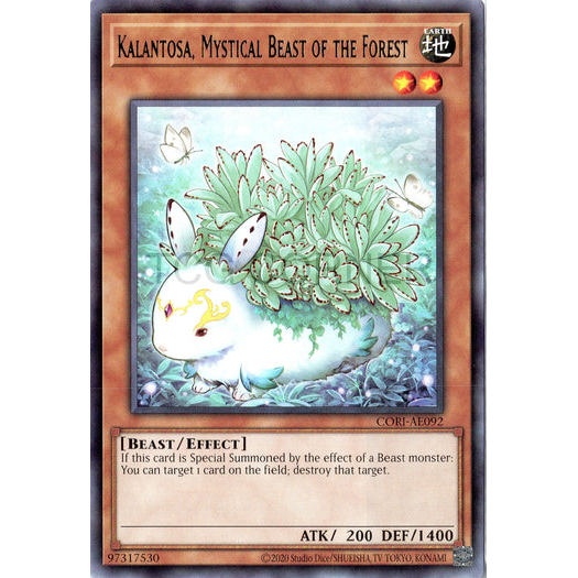 [ Bài Yugioh Chính Hãng ] CORI-AE092 Kalantosa, Mystical Beast of the Forest - Rare
