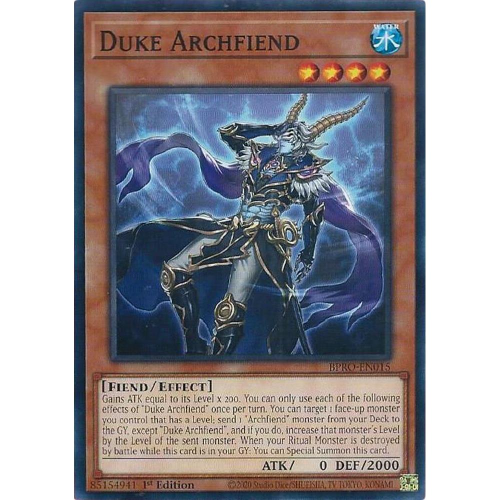 [ Bài Yugioh Chính Hãng ]  Duke Archfiend - BPRO-EN015 - Common 1st Edition