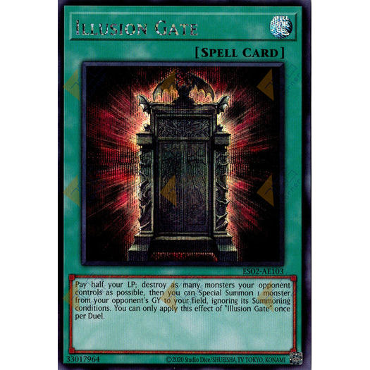 [ Bài Yugioh Chính Hãng ] ES02-AE103 Illusion Gate - Secret Rare