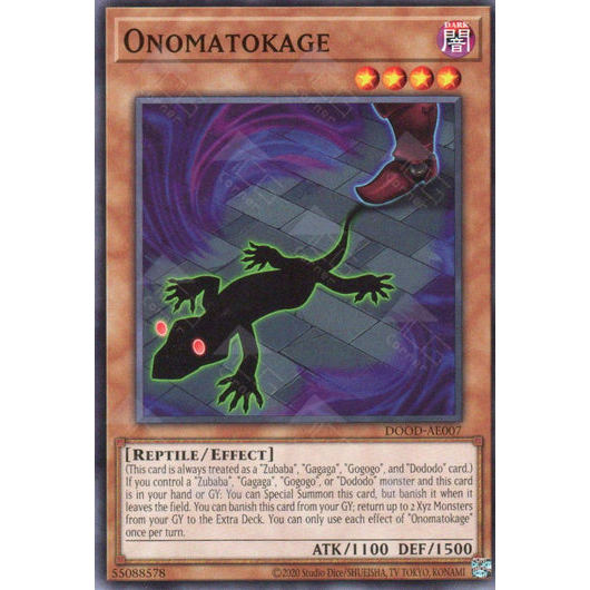 [ Bài Yugioh Chính Hãng ] DOOD-AE007 Onomatokage - Common