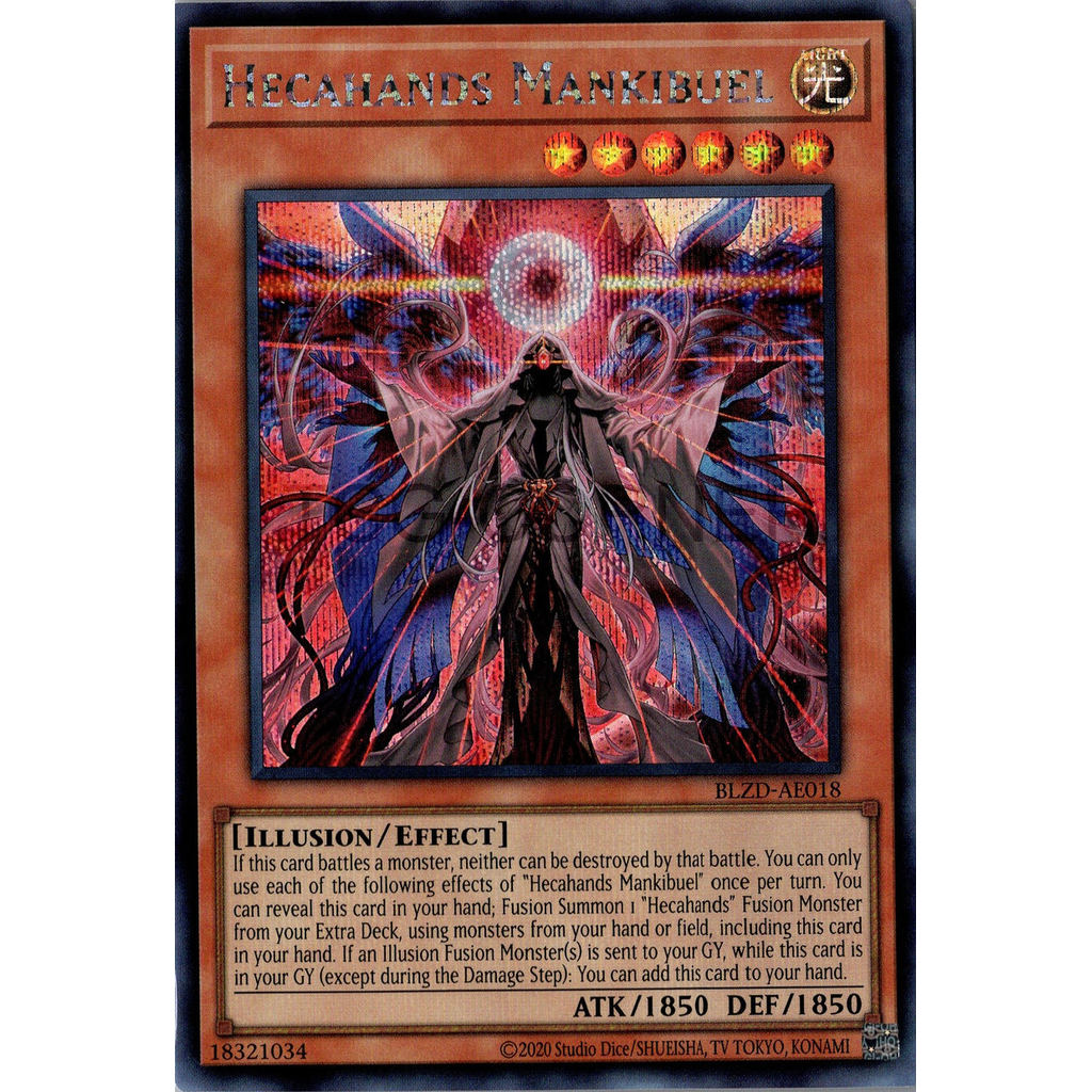 [ Bài Yugioh Chính Hãng ] BLZD-AE018 Hecahands Mankibuel (SER)