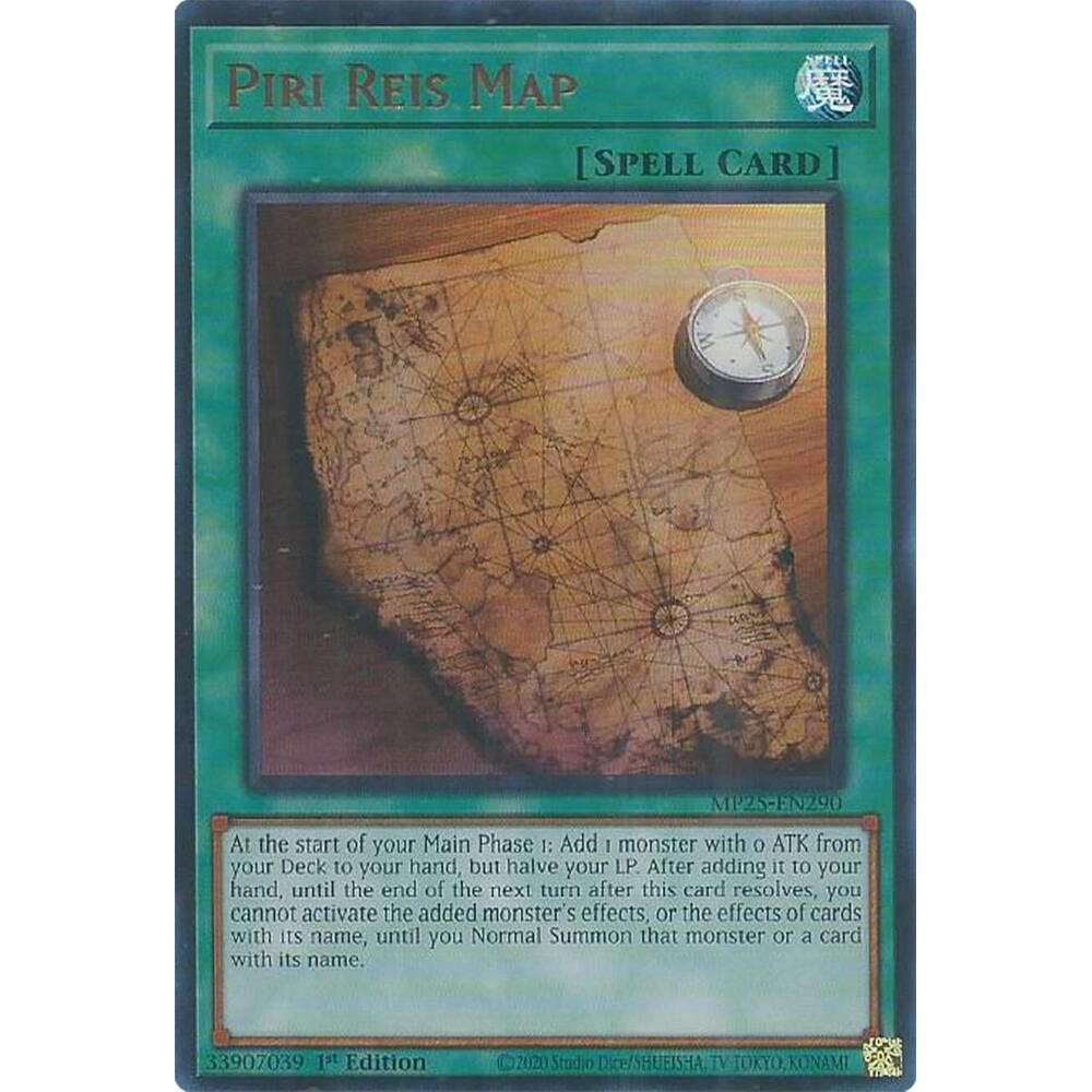 [ Bài Yugioh Chính Hãng ] Piri Reis Map - MP25-EN290 - Ultra Rare 1st Edition