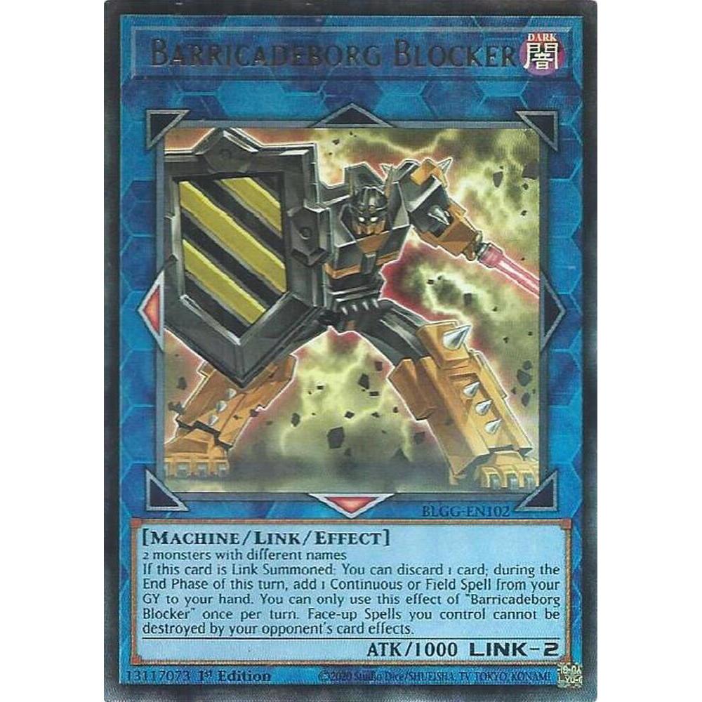 [ Bài Yugioh Chính Hãng ] Barricadeborg Blocker - BLGG-EN102 - Ultra Rare