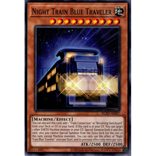 [ Bài Yugioh Chính Hãng ] BLZD-AE007 Night Train Blue Traveler - Common