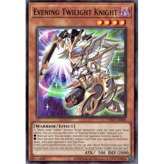 [ Bài Yugioh Chính Hãng ] CR12-AE008 Evening Twilight Knight - Common