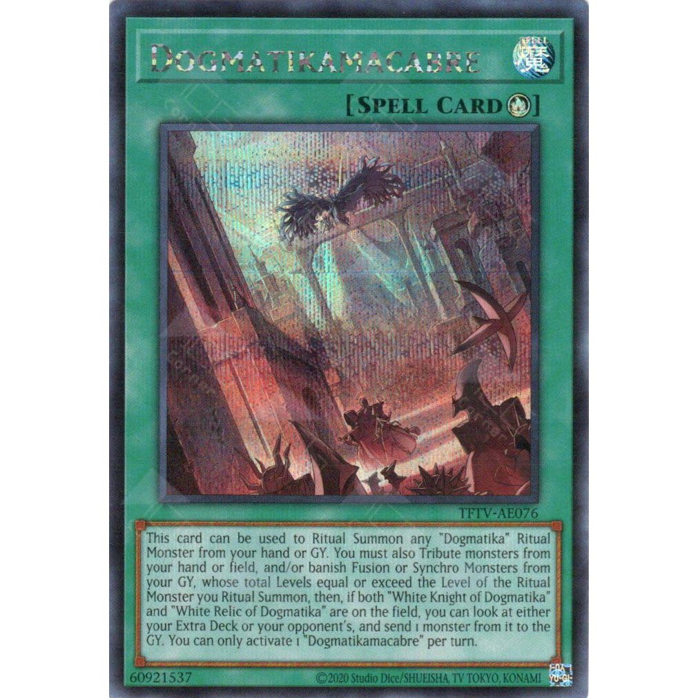 [ Bài Yugioh Chính Hãng ] TFTV-AE076 Dogmatikamacabre (SER)