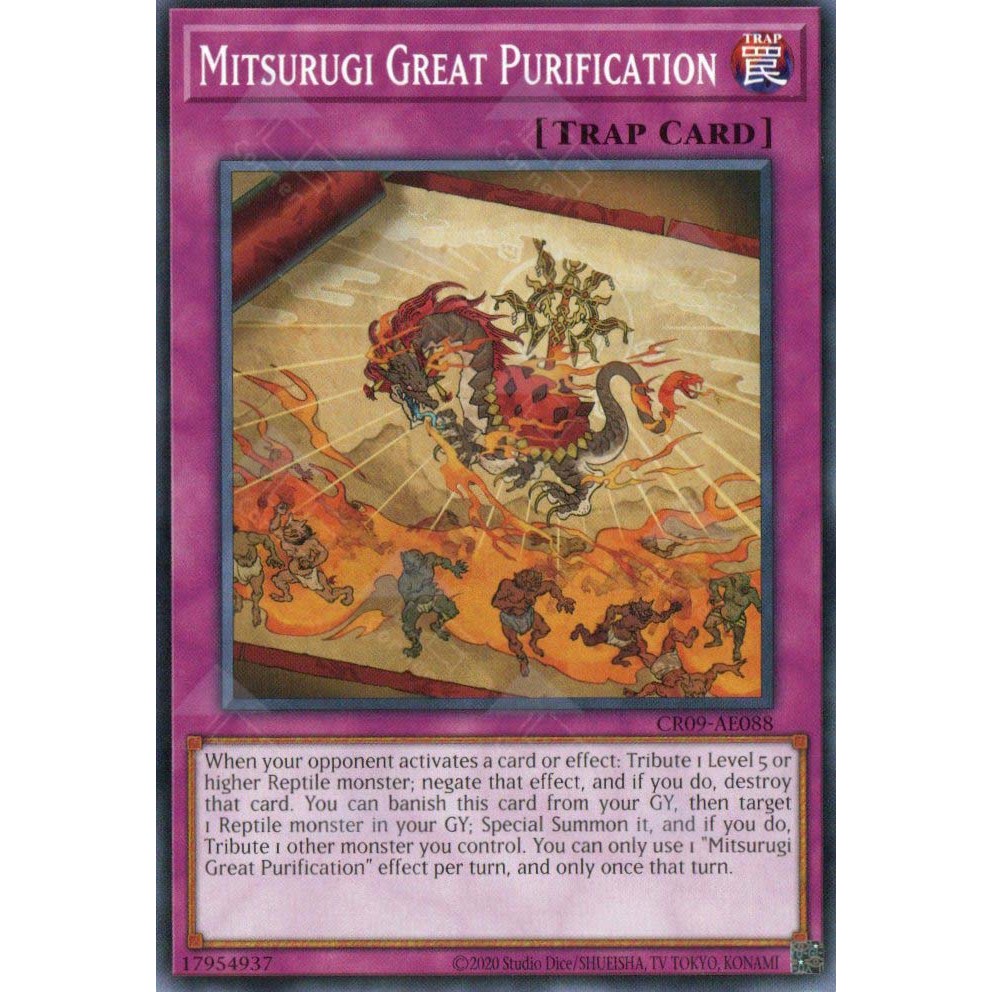 [ Bài Yugioh Chính Hãng ] CR09-AE088 Mitsurugi Great Purification - Common