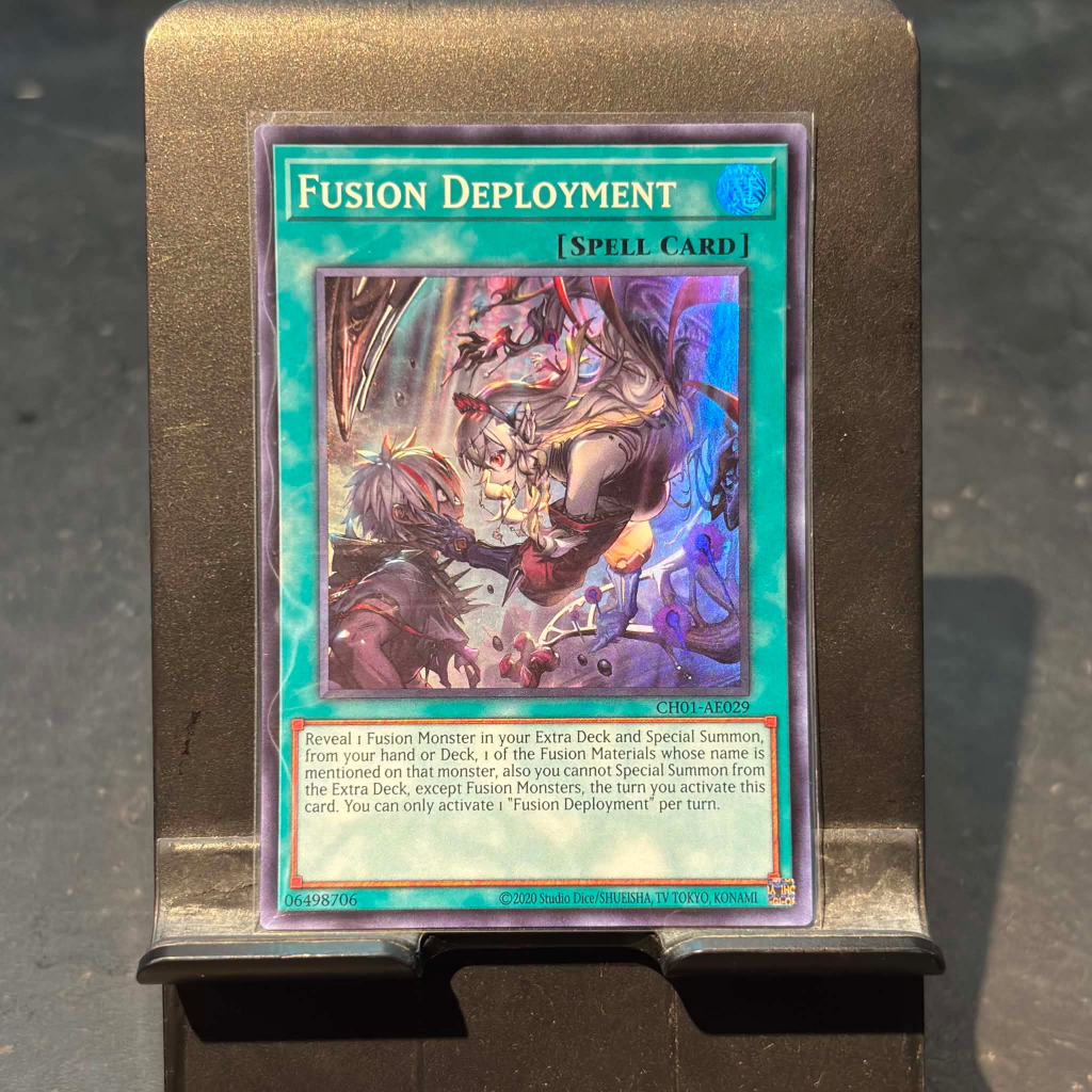 [ Bài Yugioh Chính Hãng ] Fusion Deployment (Alternate Art) - CH01-AE029 - Super Rare