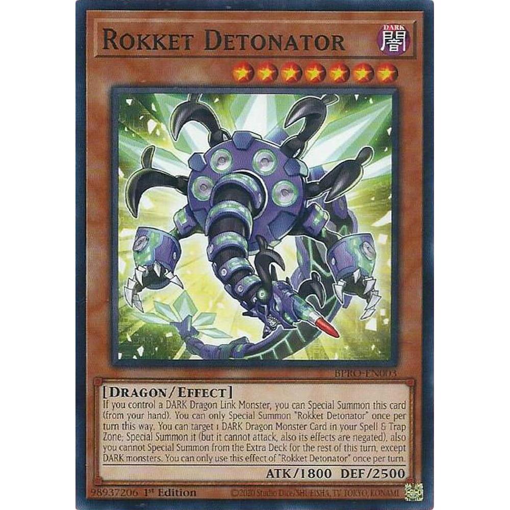 [ Bài Yugioh Chính Hãng ]  Rokket Detonator - BPRO-EN003 - Common 1st Edition