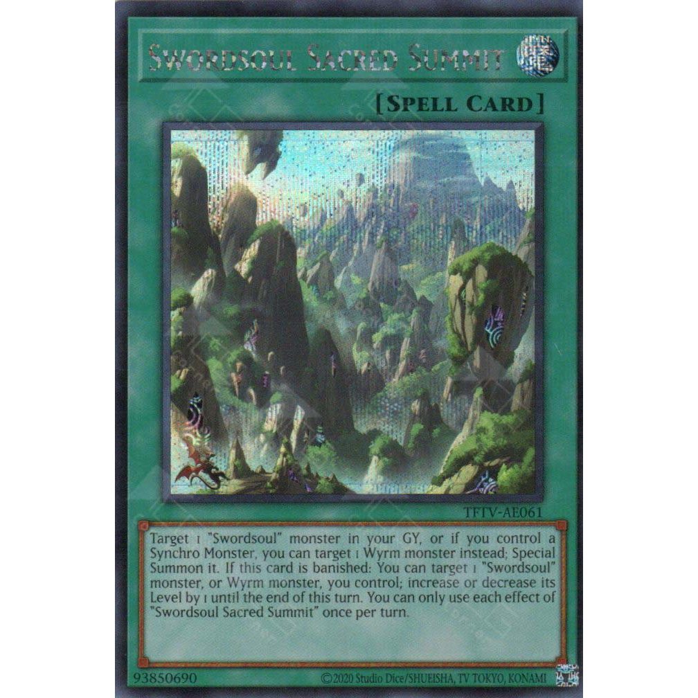 [ Bài Yugioh Chính Hãng ] TFTV-AE061 Swordsoul Sacred Summit - Secret Rare