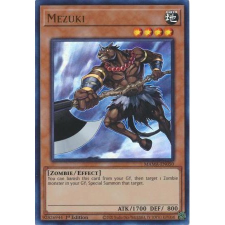 [ Bài Yugioh Chính Hãng ] Mezuki - MAMA-EN050 - Ultra Rare 1st Edition