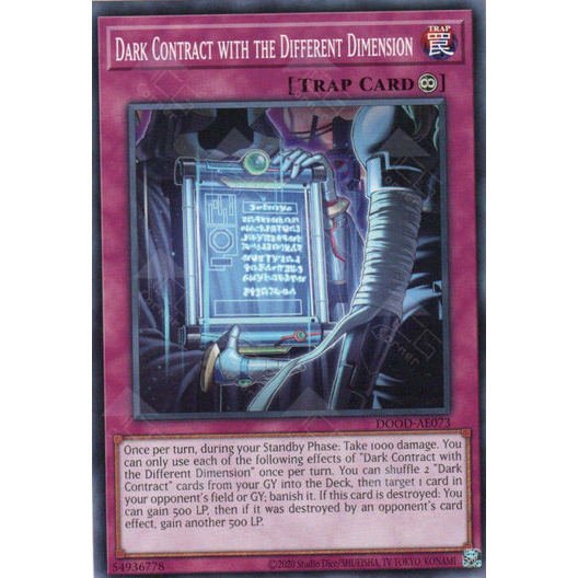 [ Bài Yugioh Chính Hãng ] DOOD-AE073 Dark Contract with the Different Dimension - Common