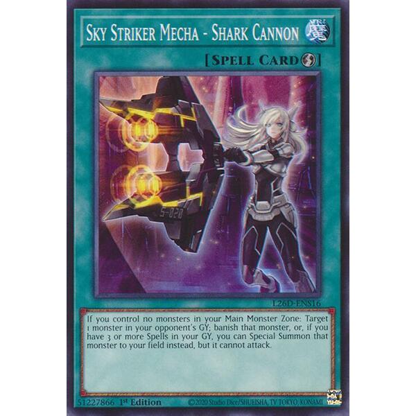 [ Bài Yugioh Chính Hãng ] Sky Striker Mecha - Shark Cannon - L26D-ENS16 - Common