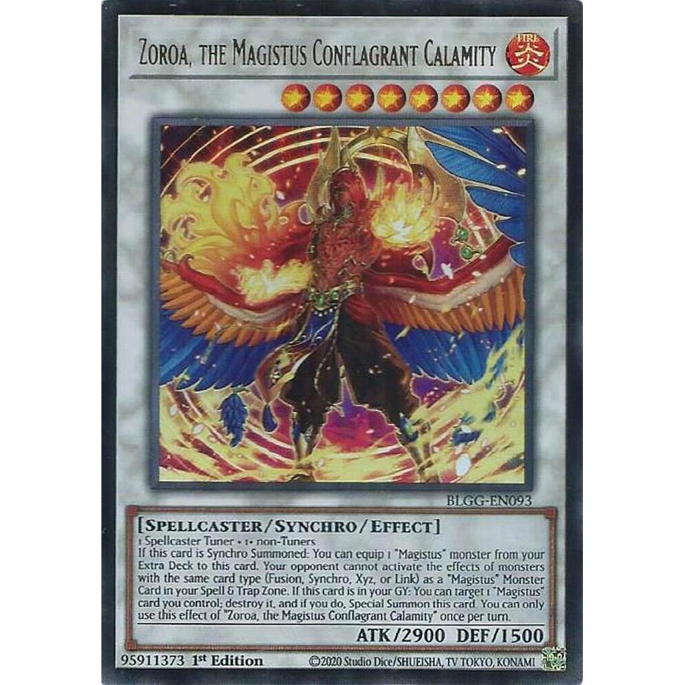 [ Bài Yugioh Chính Hãng ] Zoroa, the Magistus Conflagrant Calamity - BLGG-EN093 - Ultra Rare
