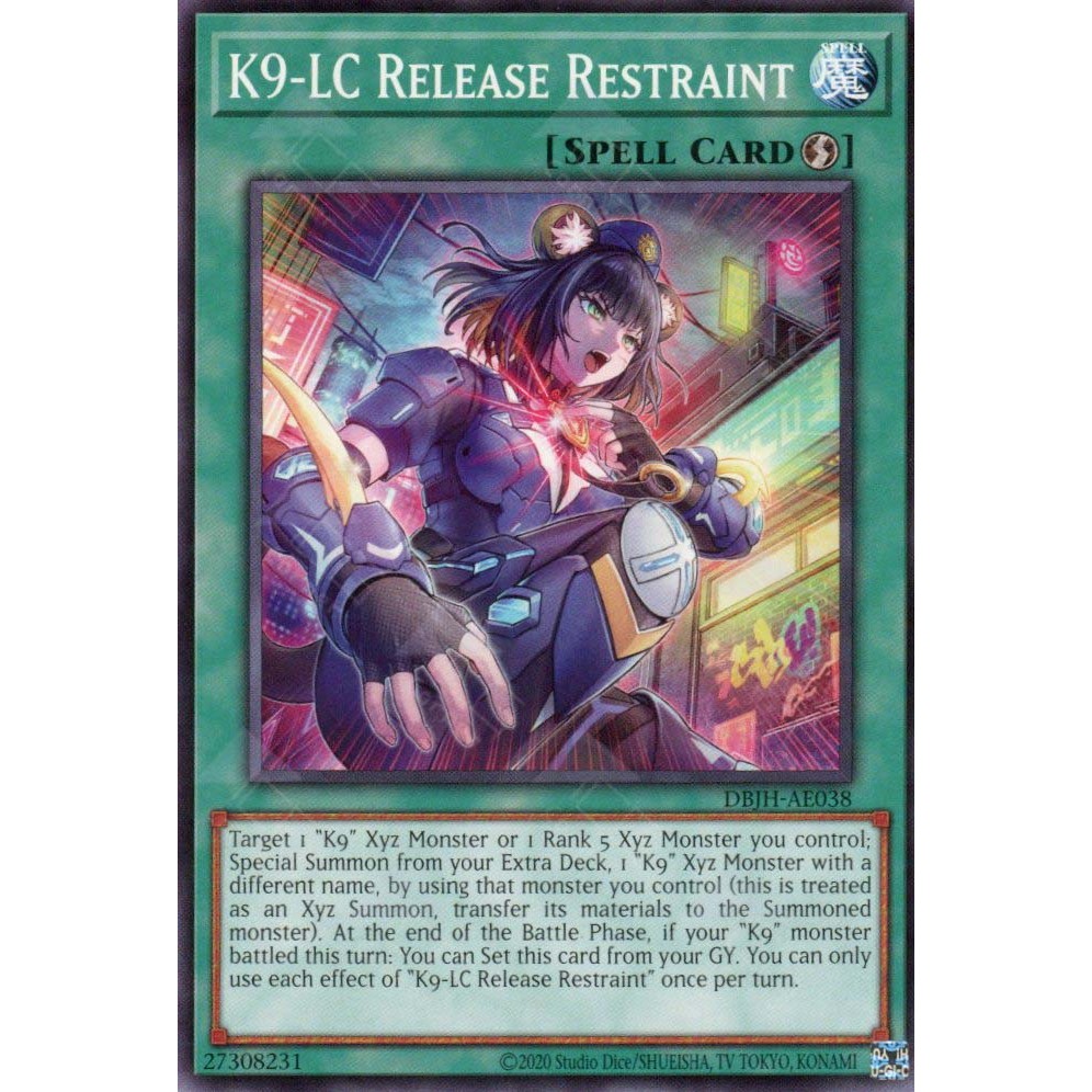 [ Bài Yugioh Chính Hãng ] DBJH-AE038 K9-LC Release Restraint - Common