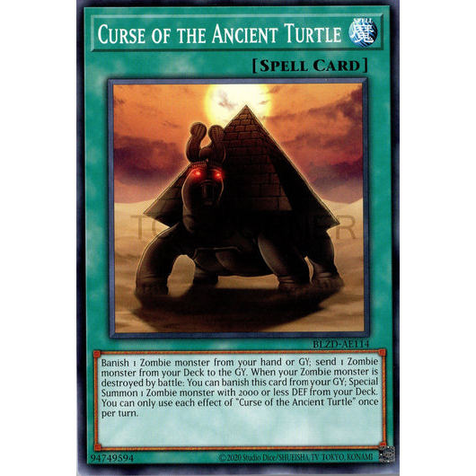 [ Bài Yugioh Chính Hãng ] BLZD-AE114 Curse of the Ancient Turtle - Common