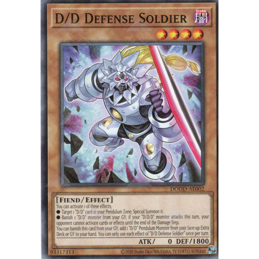 [ Bài Yugioh Chính Hãng ] DOOD-AE002 D/D Defense Soldier - Common