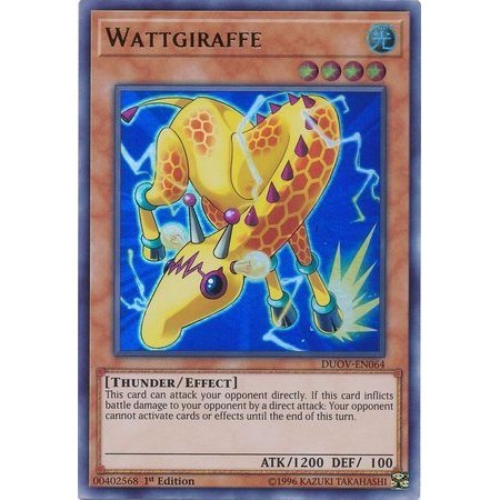 [ Bài Yugioh Chính Hãng ] Wattgiraffe - DUOV-EN064 - Ultra Rare 1st Edition