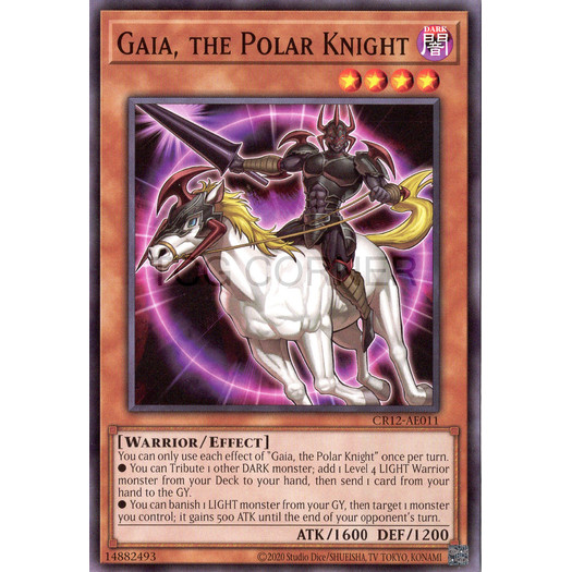 [ Bài Yugioh Chính Hãng ] CR12-AE011 Gaia, the Polar Knight - Common