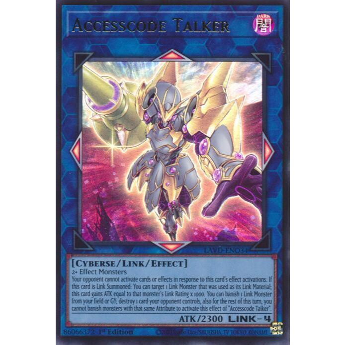 [ Bài Yugioh Chính Hãng ] Accesscod Talker (alternative art) - LAVD-ENO34 - Ultra Rare