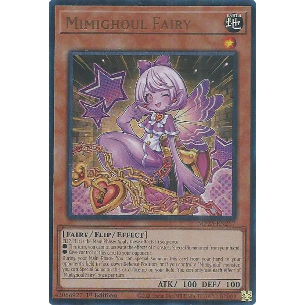 [ Bài Yugioh Chính Hãng ] Mimighoul Fairy - MP25-EN257 - Ultra Rare 1st Edition