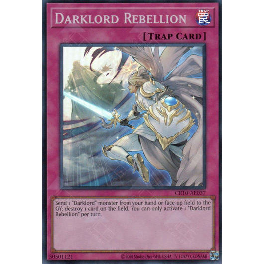 [ Bài Yugioh Chính Hãng ] CR10-AE037 Darklord Rebellion - Super Rare