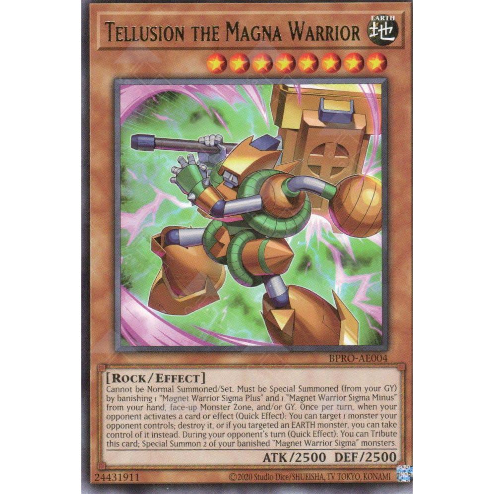 [ Bài Yugioh Chính Hãng ] BPRO-AE004 Tellusion the Magna Warrior - Rare