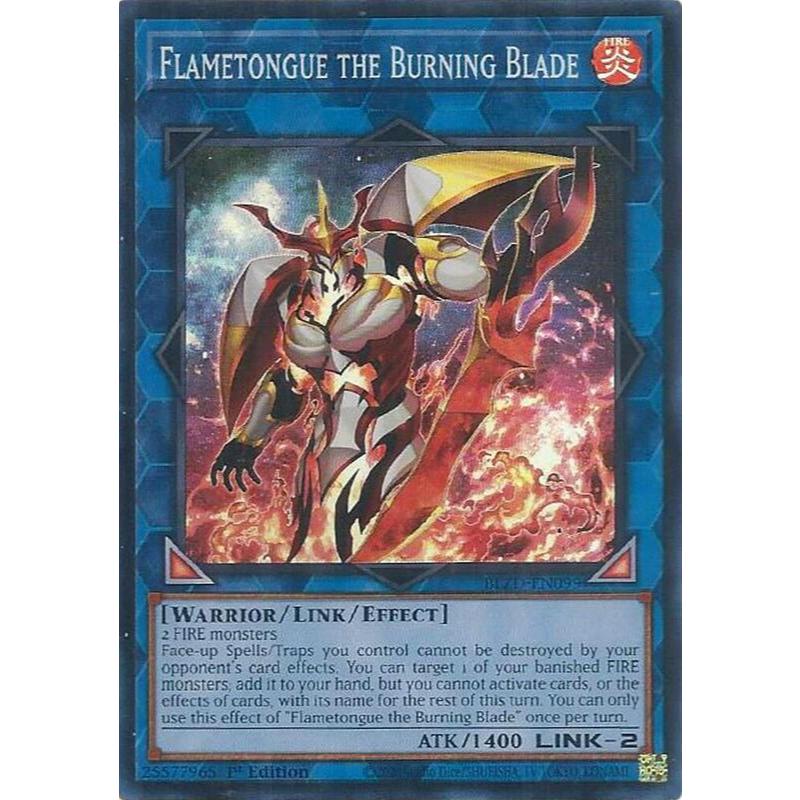 [ Bài Yugioh Chính Hãng ] Flametongue The Burning Blade - BLZD-EN099 - Super Rare