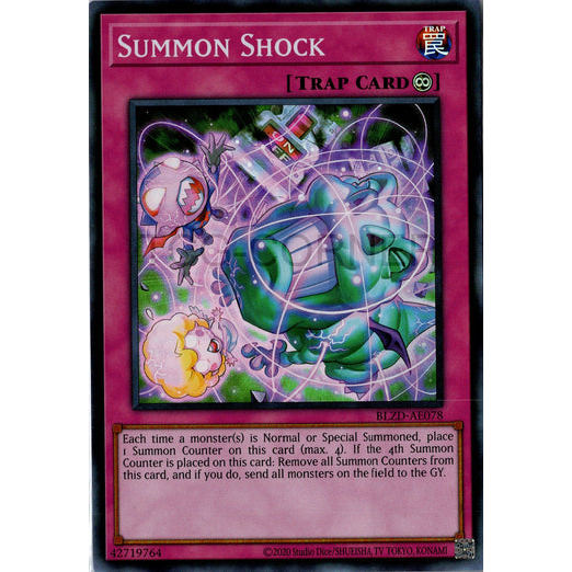 [ Bài Yugioh Chính Hãng ] BLZD-AE078 Summon Shock - Super Rare