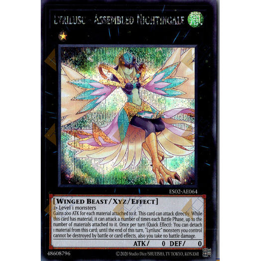 [ Bài Yugioh Chính Hãng ] ES02-AE064 Lyrilusc - Assembled Nightingale - Secret Rare