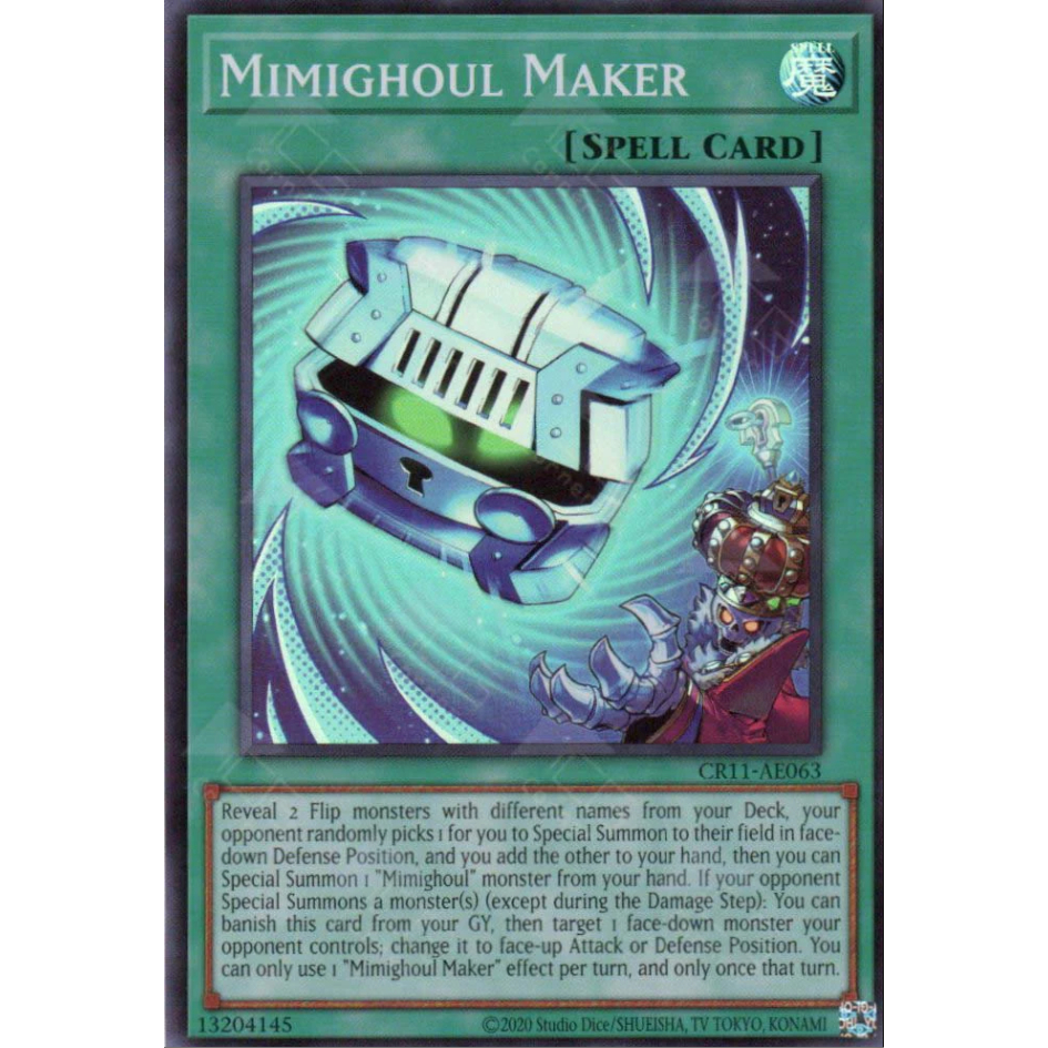 [ Bài Yugioh Chính Hãng ] CR11-AE063 Mimighoul Maker (SR)