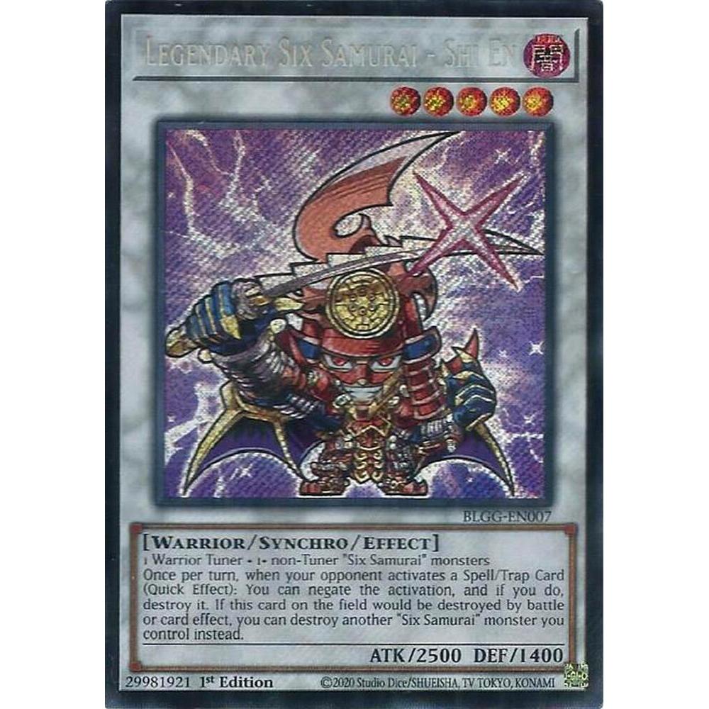 [ Bài Yugioh Chính Hãng ] Legendary Six Samurai - Shi En (chibi artwork) - BLGG-EN007 - Secret Rare