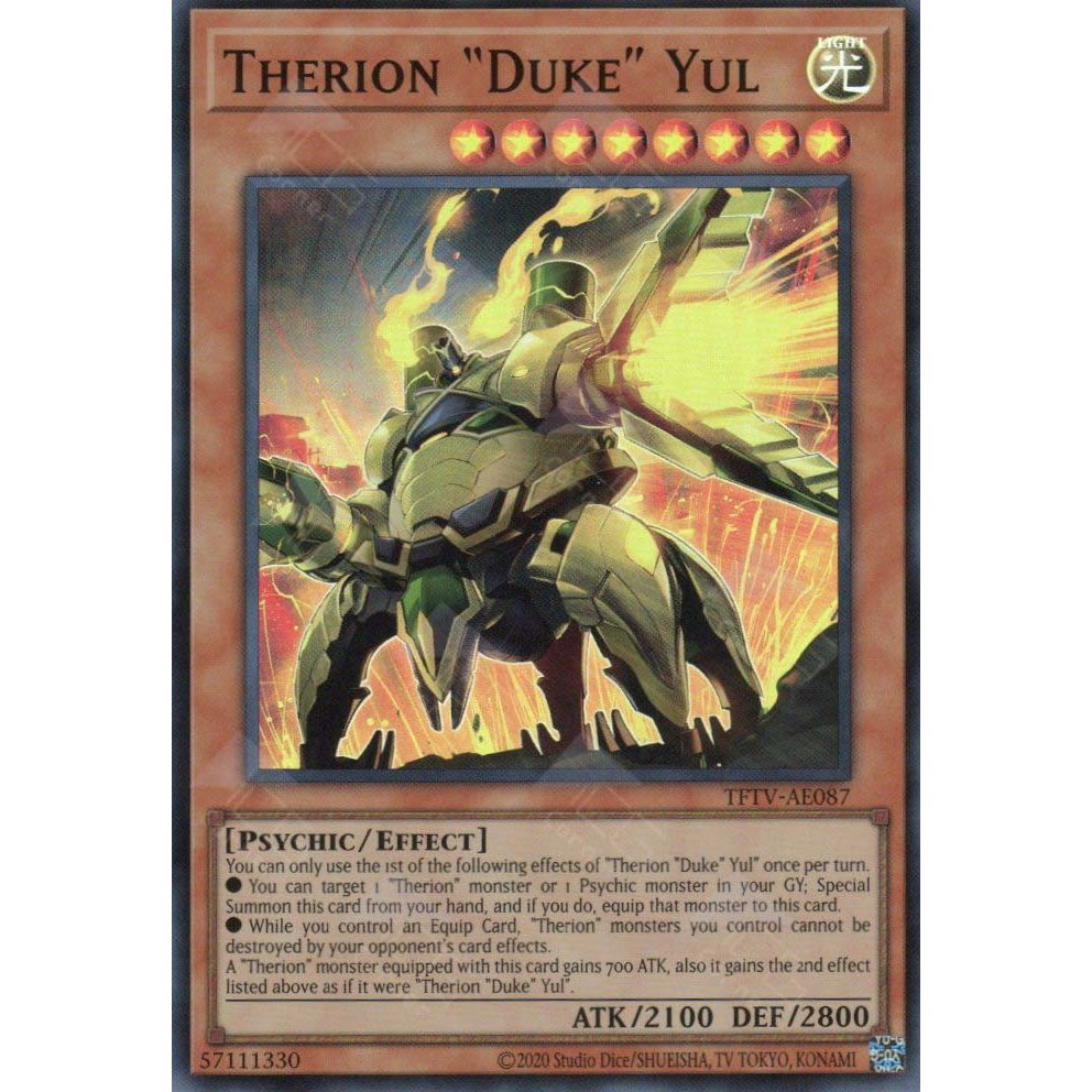 [ Bài Yugioh Chính Hãng ] TFTV-AE087 Therion 