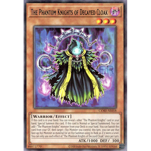 [ Bài Yugioh Chính Hãng ] CORI-AE018 The Phantom Knights of Decayed Cloak - Rare