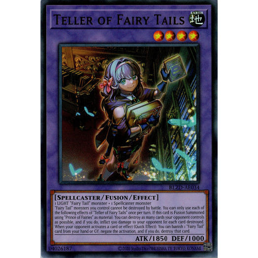 [ Bài Yugioh Chính Hãng ] BLZD-AE034 Teller of Fairy Tails - Ultra Rare