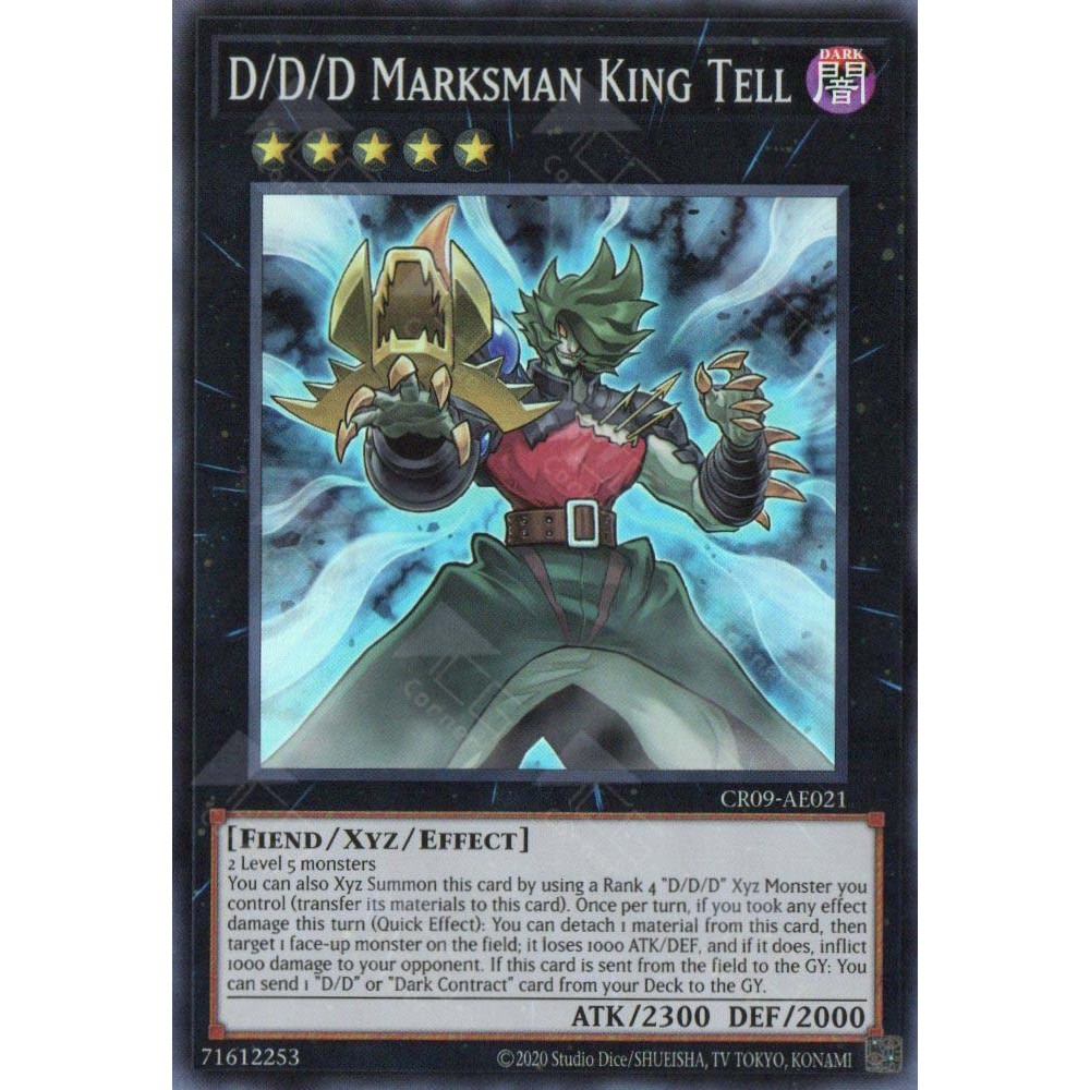 [ Bài Yugioh Chính Hãng ] CR09-AE021 D/D/D Marksman King Tell - Super Rare