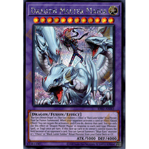 [ Bài Yugioh Chính Hãng ] ES02-AE043 Dragon Master Magia - Secret Rare