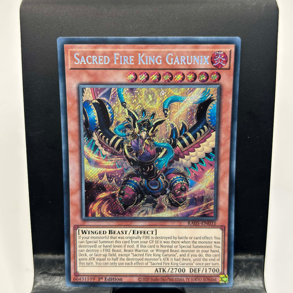 [ Bài Yugioh Chính Hãng ] Sacred Fire King Garunix - RA05-EN031 - Super/Ultra/Secret