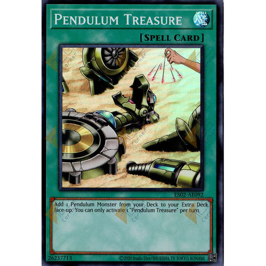 [ Bài Yugioh Chính Hãng ] ES02-AE092 Pendulum Treasure - Super Rare