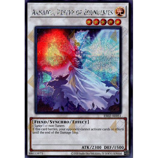[ Bài Yugioh Chính Hãng ] ES02-AE051 Armades, Keeper of Boundaries - Secret Rare