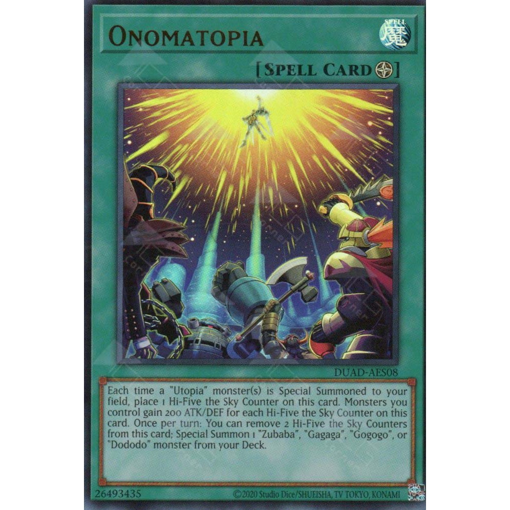 [ Bài Yugioh Chính Hãng ] DUAD-AES08 Onomatopia - Ultra Rare